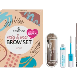 Wenkbrauwen^essence easy & WOW brow set light -