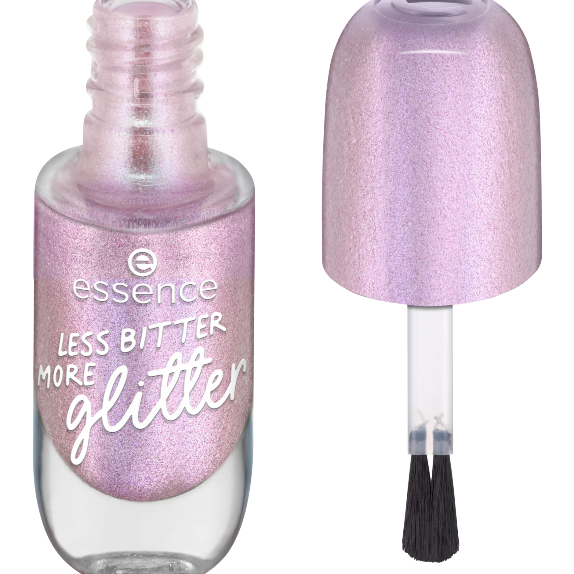 Nagellak^essence gel nail colour 58 - LESS BITTER MORE glitter