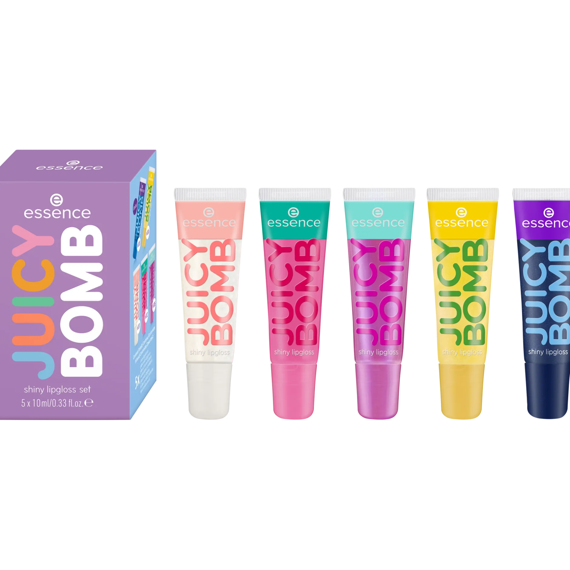 Lipgloss^essence JUICY BOMB glanzende lipgloss set