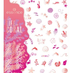 Nail Art^essence live LIFE in CORAL nagelstickers