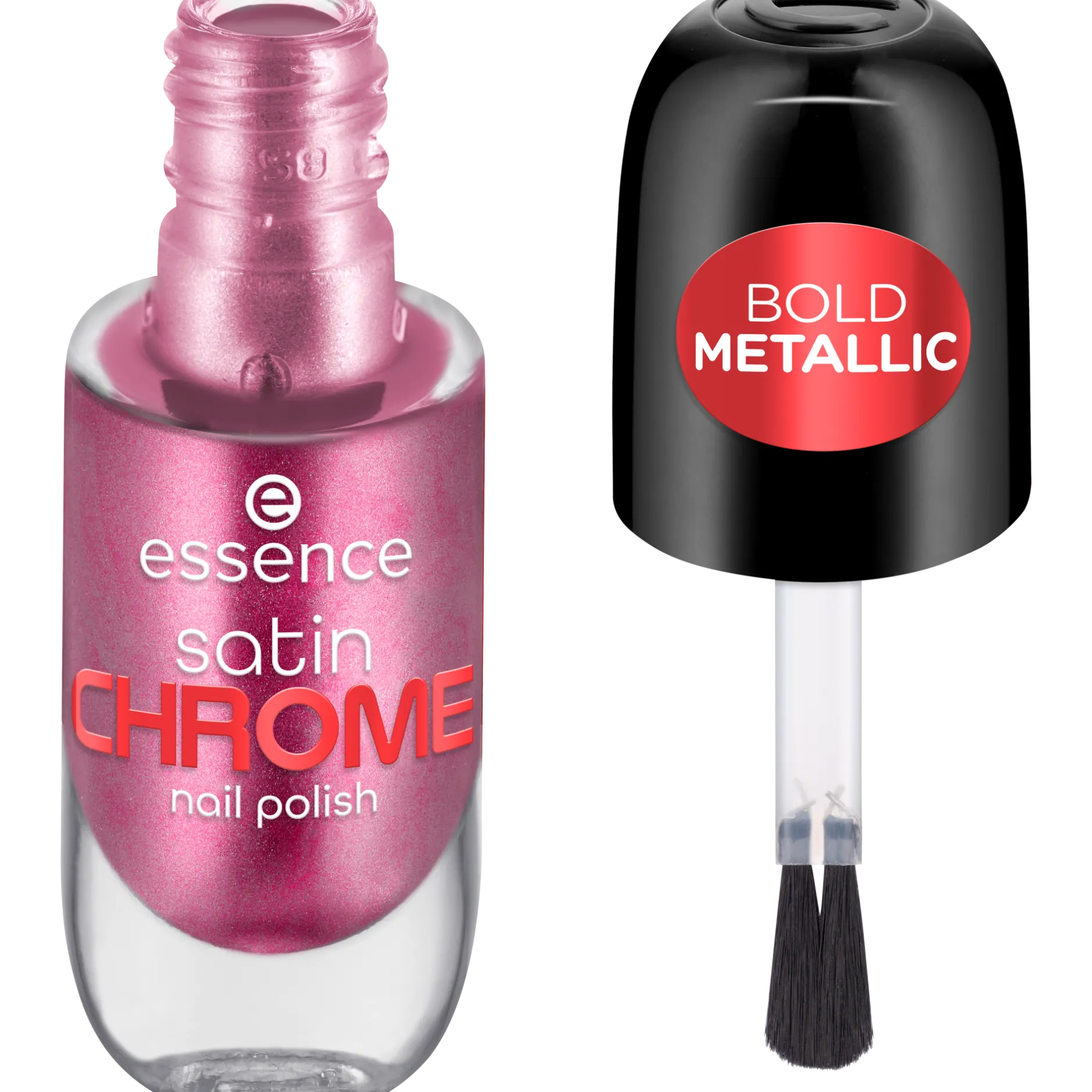 Nagellak^essence satin CHROME nagellak 03 - Meta Maroon