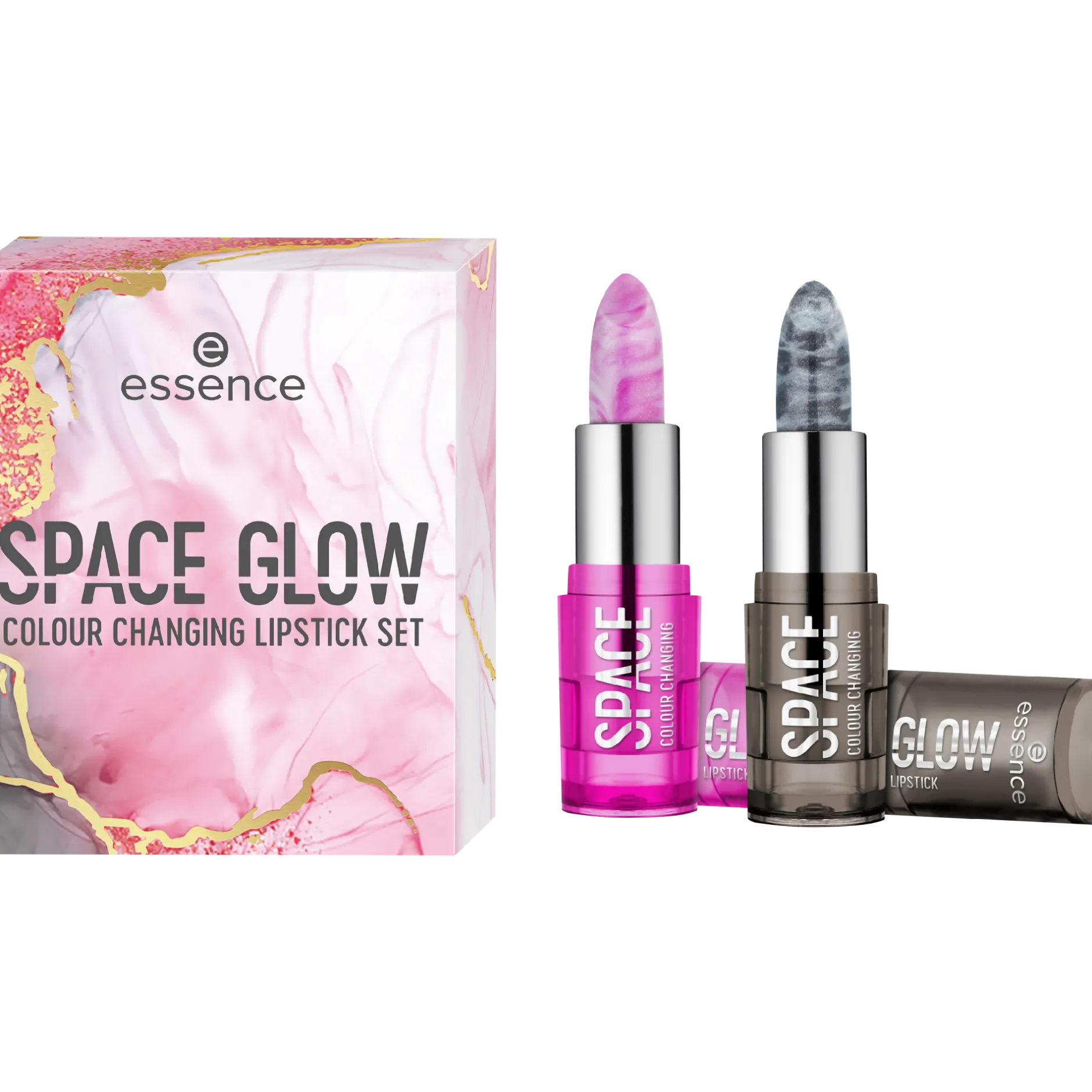 Lipverzorging|Lipstick^essence SPACE GLOW KLEURVERANDERENDE LIPSTICK SET