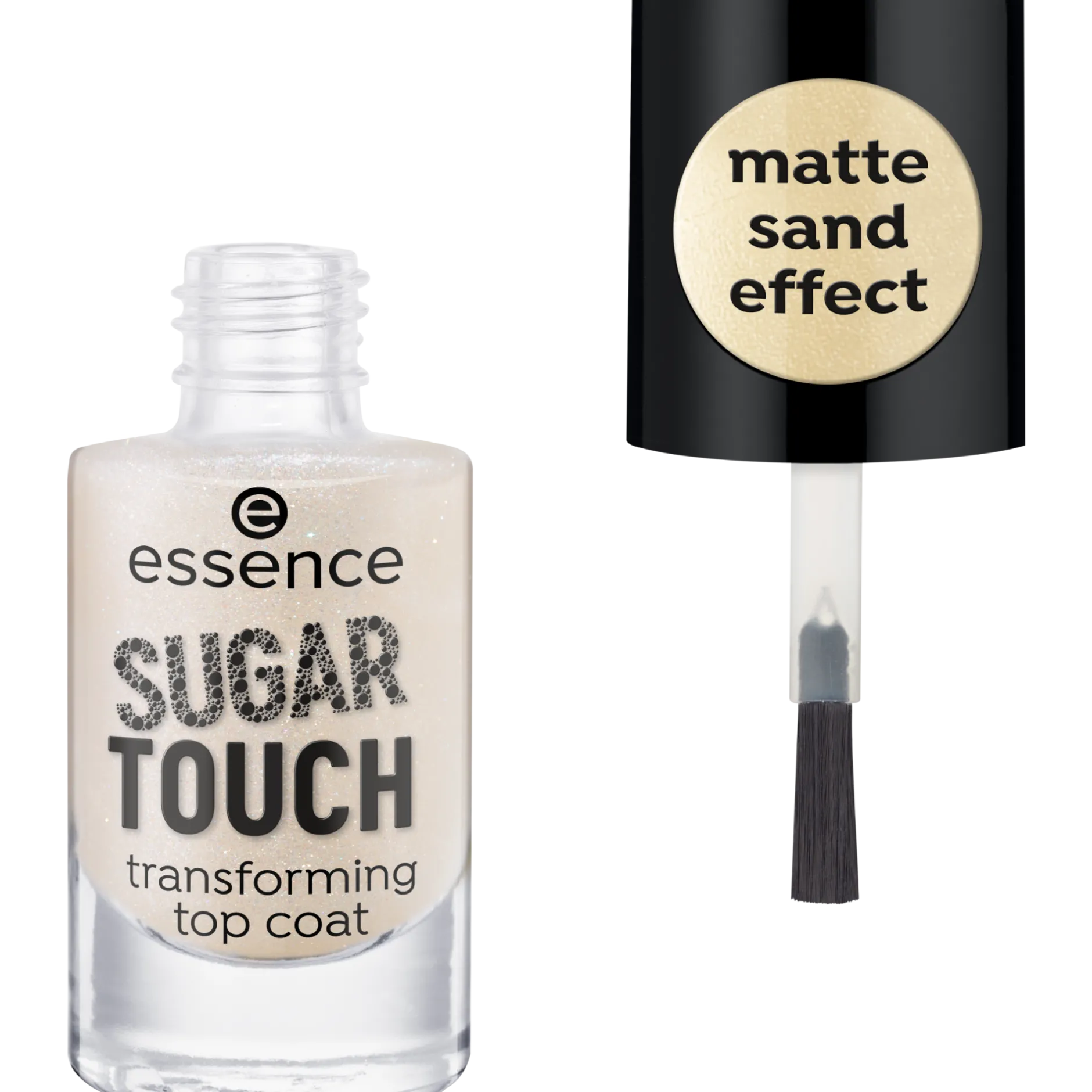 Top- En Basecoat^essence SUGAR TOUCH transformerende topcoat -