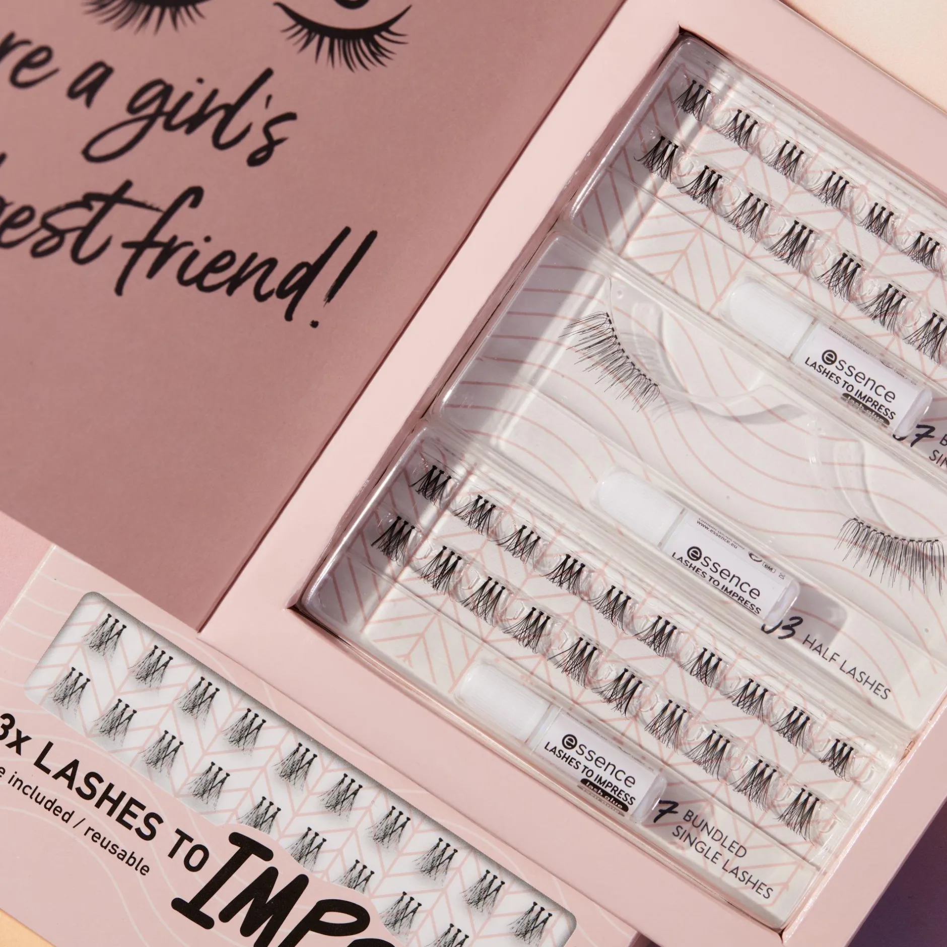 Kunstwimpers^essence 3x LASHES TO IMPRESS kunstwimperset
