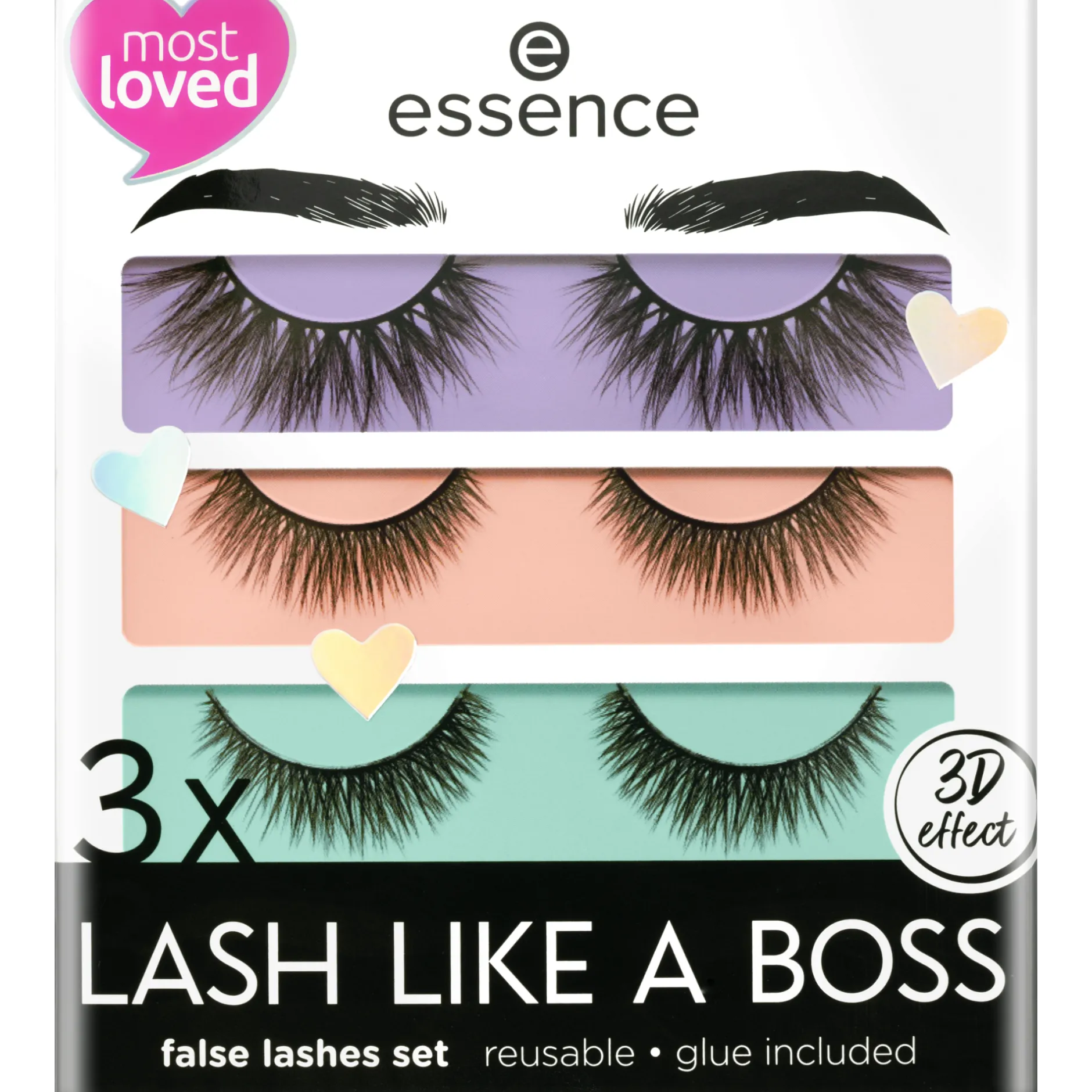 Kunstwimpers^essence 3x LASH LIKE A BOSS kunstwimperset 01 - My most loved lashes